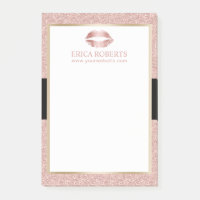 Rose  Gold Parties scintillant Lips Salon moderne