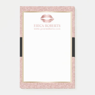 Post-it® Rose  Gold Parties scintillant Lips Salon moderne