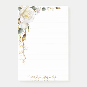 Post-it® Rose Gold Romantique Floral Rulé