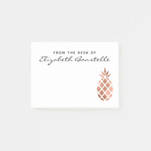 Post-it® Rose Gold Tendance Ananas Personnalisé