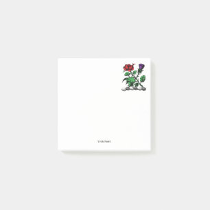 Post-it® Rose Héraldique & Chardon Blason Crête Couleur