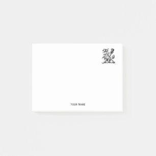 Post-it® Rose Héraldique & Chardon Blason Crête Emblème