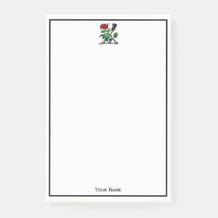 Post-it® Rose héraldique et chardon d'armoiries Couleur de