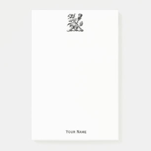 Post-it® Rose héraldique et chardon d'armoiries Emblème de