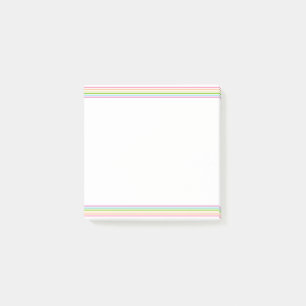 Post-it® Rose jaune bleu violet vert rayé tendance