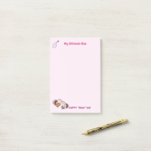 Post-it® Rose mignon minimaliste Kdrama Kpop 2 photos fémin
