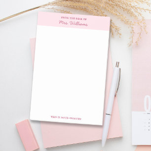 Post-it® Rose minimaliste mignon du bureau de