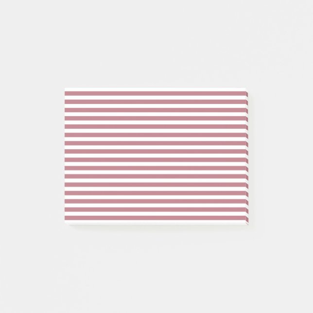Post-it® Rose Or Blanc Simple Horizontal Striped (Devant)