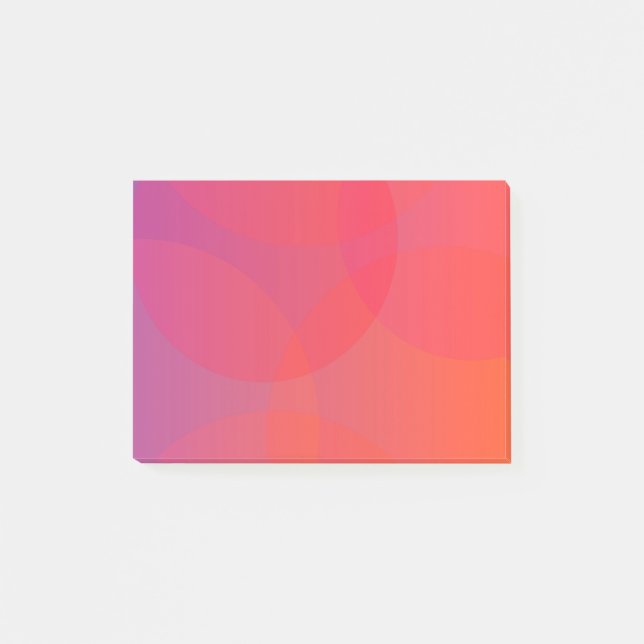 Post-it® rose, orange, moderne, simple, cool, art tendance (Devant)
