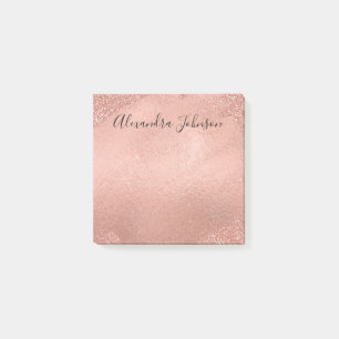 Post-it® Rose pâle - Rose Gold Foil Brush Strot