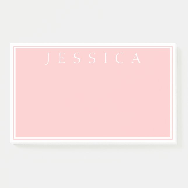 Post-it® Rose Pâle | Votre Nom (Devant)