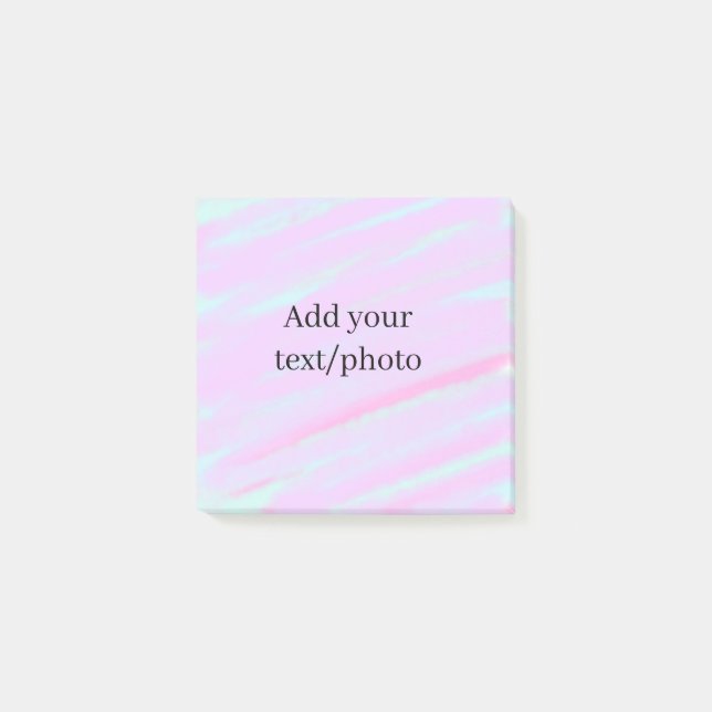 Post-it® Rose pastel vert ajouter photo texte aquarelle rét (Devant)