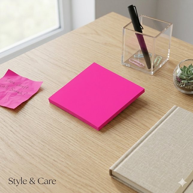 Post-it® Rose Positif Simple 3 "Carré (Positively Pink Simple 3 Square Post-it Notes)