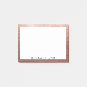 Post-it® Rose professionnel élégant Or pinceau de cuivre mé