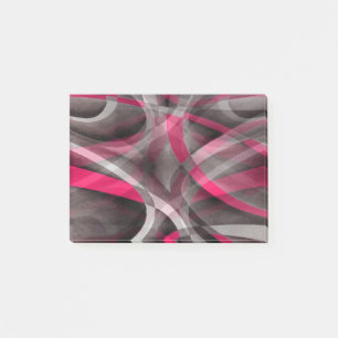Post-it® Rose rose et gris funky des années quatre-vingt