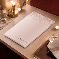 Rose Rose Or brossé Métal Nom du monogramme