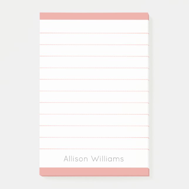 Post-it® Rose rose personnalisée simple rose (Devant)