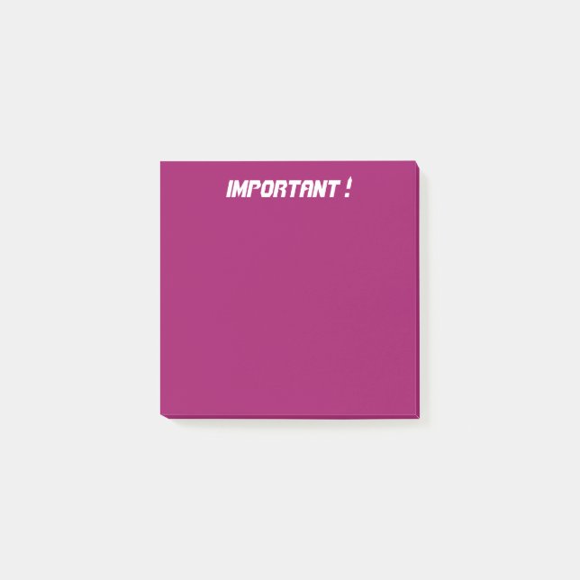Post-it® Rose sombre (Devant)