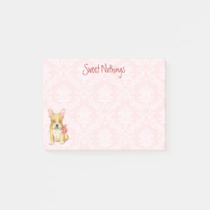 Post-it® Rose Valentine Frenchie