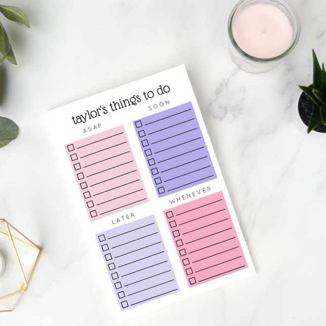 Post-it® Rose violet Organisé des choses à faire (Créateur téléchargé)