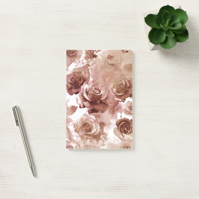 Post-it® Roses d'aquarelle 3 (Bureau)