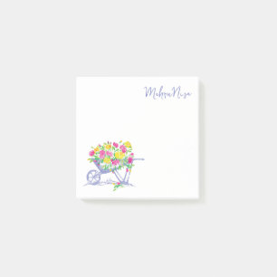 Post-it® Roses d'aquarelle customisés Rustique RoueBarrow