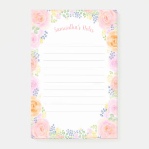 Post-it® Roses roses roses Aquarelle Florale mignonne Jardi