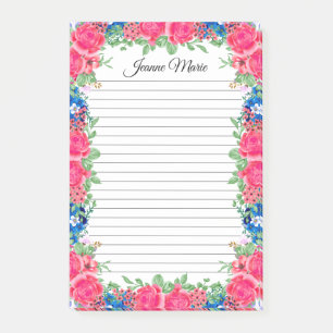 Post-it® Roses Roses Roses vintages Et Fleurs Bleues
