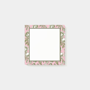 Post-it® Roses vintages sur des bâtons Carrés à fleurs rose