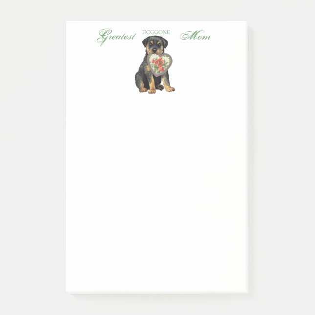 Post-it® Rottweiler Heart Mom (Devant)