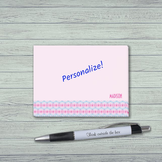 Post-it® Roues motif texte personnalisé vélo thème (Créateur téléchargé)