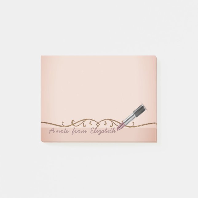Post-it® Rouge à lèvres Chic Élégant Féminin et Stylé (Devant)