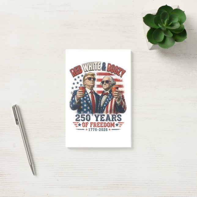Post-it® Rouge Blanc Boozy Trump George Washington 250 (Bureau)