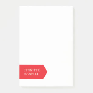 Post-it® Rouge blanc minimaliste moderne simple tendance