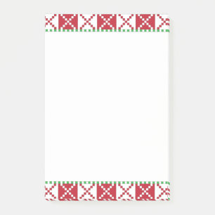 Post-it® Rouge, blanc, vert letton Letton Ethnic Folk art