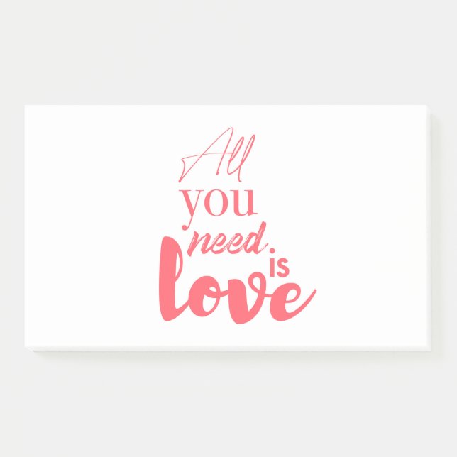 Post-it® Rouge, design graphique urbain "Tout ce dont vous  (Devant)
