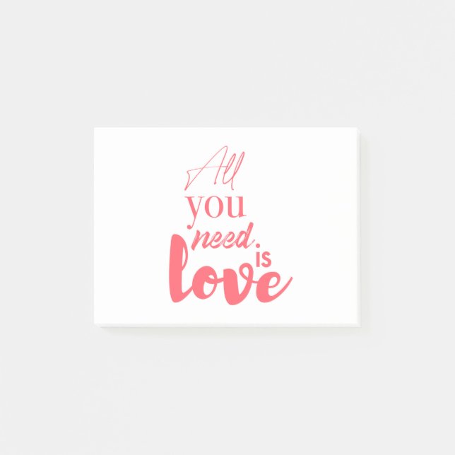 Post-it® Rouge, design graphique urbain "Tout ce dont vous  (Devant)