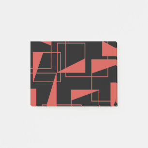 Post-it® Rouge, moderne, dynamique, motif géométrique tenda