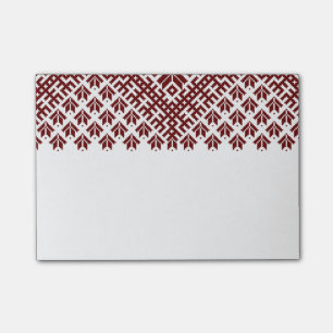 Post-it® Rouge traditionnel balte letton Motif design