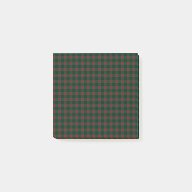 Post-it® Rouge Vert Buffalo Plaid Hloliday  (Devant)
