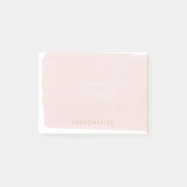 Post-it® Rougissent l'aquarelle rose (Devant)