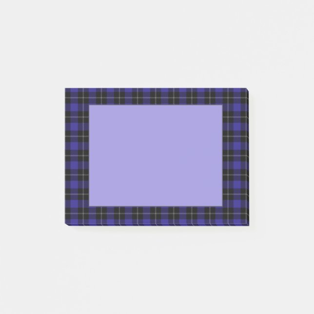 Post-it® Royal Blue Black Plaid (Devant)