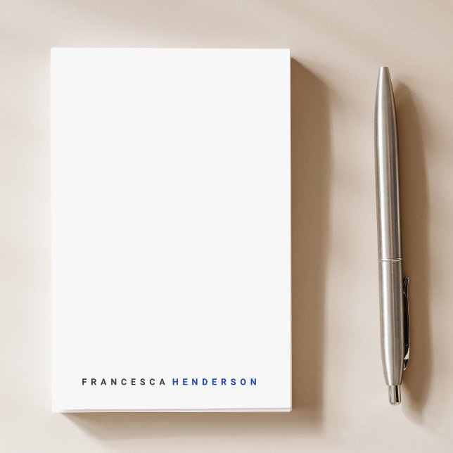 Post-it® Royal Blue Minimalist moderne et tendance (Créateur téléchargé)