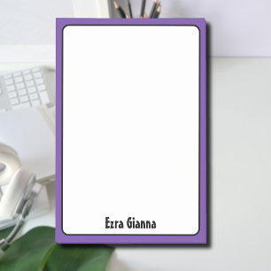 Post-it® Royal Purple Bordure Minimaliste Nom professionnel