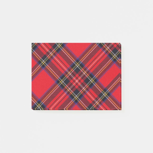 Post-it® Royal Stewart tartan rouge noir plaid (Devant)