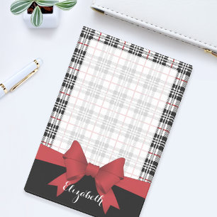 Post-it® Ruban à nœud rouge personnalisé Tartan écossais no