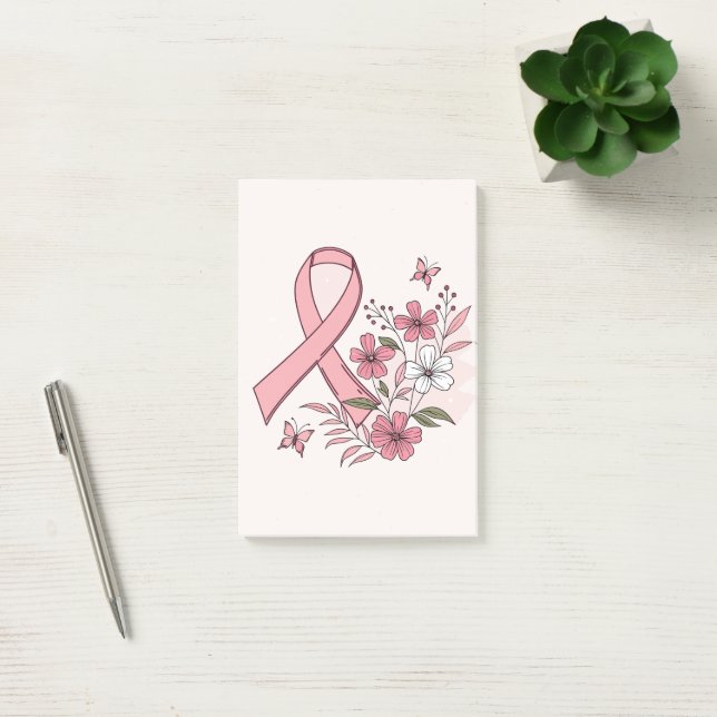 Post-it® Ruban de sensibilisation au cancer du sein  (Bureau)