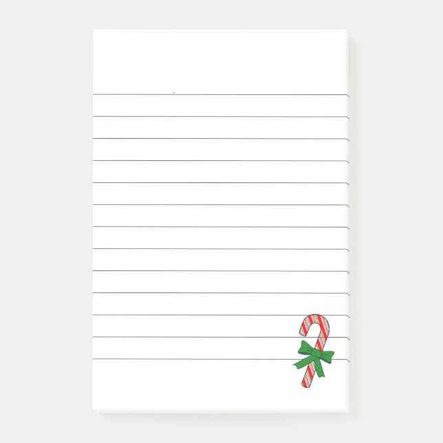 Post-it® Ruban vert de bonbon de Noël doublé (Devant)