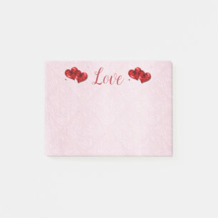 Post-it® Ruby Hearts Love Post-It Notes
