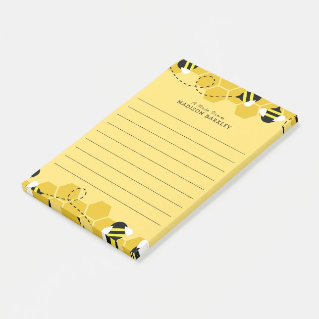Post-it® Ruche de abeilles mignonnes pour enfants (Incliné)